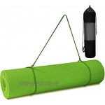 Good Times Yogamatte Gymnastikmatte Unterlegmatten rutschfest TPE hypoallergen hautfreundlich Fitnessmatte Sportmatte mit Tasche und Trageband 183x61x0,8cm