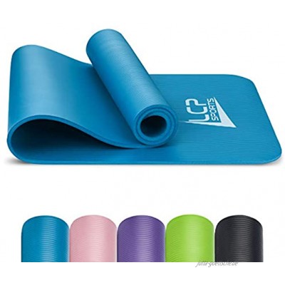 LCP Sports Yogamatte u. Gymnastikmatte rutschfest inkl. Tragegurt Langlebige Fitnessmatte 190 x 60 x 1 cm Trainingsmatte