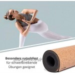 Mosswell Yogamatte aus Kork & TPE 4mm rutschfest phthalatfrei