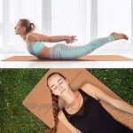 Tecktop yogamatte aus Kork Korkmatte rutschfest mit Yoga Netztasche für Fitness Gymnastik Matte183 x 62x 0,7 cm