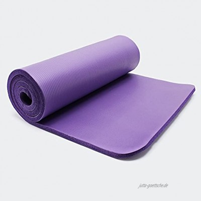 Wiltec Yogamatte violett 190x100x1.5cm Turnmatte Gymnastikmatte Bodenmatte Sportmatte rutschfest extradick