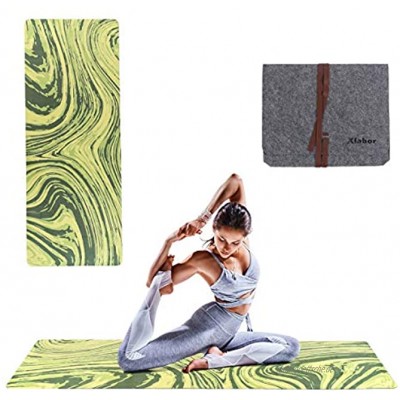 Xlabor Premium Yogamatte mit Filz Tragetasche 1,5 mm dünn 183 x 68 cm