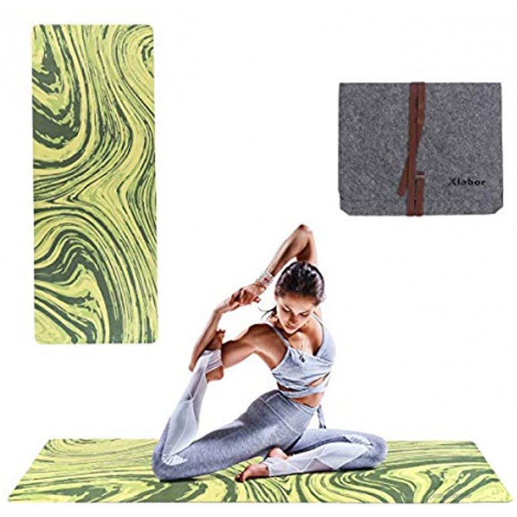 Xlabor Premium Yogamatte mit Filz Tragetasche 1,5 mm dünn 183 x 68 cm