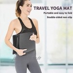 Yoga Matte Folding Fitness Mats Dicker 1 4 In Umweltfreundliche Rutschfeste Tragbare Faltbare Sportmatte Travel Yoga und Pilates mit Tragetasche