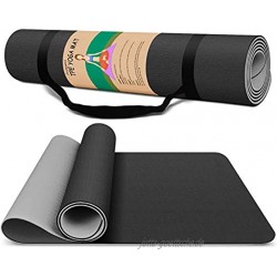 Yogamatte rutschfest 183x61x0.8cm super weiche Yoga Matte aus TPE leichte Sportmatte mit Tragegurt&Tasche