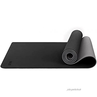 Yogamatte rutschfest mit Tragegurt 183x65x0,6cm Yoga Matte 6mm dick aus TPE Sportmatte Fitnessmatte Gymnastikmatte