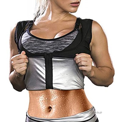 Damen Taillentrainer Schwitzweste Polymer Schlankheits Workout Sauna Tank Top Shapewear für Gewichtsverlust