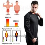 FLYGAGA T-Shirt für Herren langarm mit Sauna-Effekt zum Schwitzen und Beschleunigen von Fettverbrennung schlankes T-Shirt