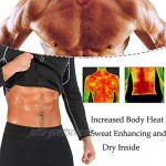 HOMETA Sweat Neopren Sauna Shirt für Männer Gewichtsverlust Reißverschluss Langarm Saunaanzug Workout Shirt Body Shaper