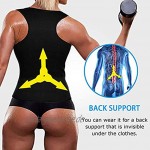 Litthing Damen Saunaweste Trainingsweste Korsett Training Taillenkorsett Neopren Shirt Top Fitness Taillenmieder für Sport Workout