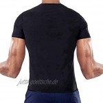 MFFACAI Männer Sauna Heat Trapping T-Shirt Training Taille Shaper Kurzarm Tops Workout