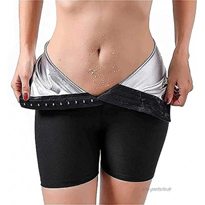 Nihexo Saunahose für Frauen Gewichtsverlust Schweiß Saunagamaschen Hohe Taille Kompression Abnehmen Heiß