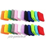 12 Paar verschiedene Farben Baumwolle Schweiß Sport Basketball Armband Armband C