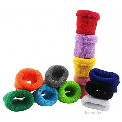 12 Paar verschiedene Farben Baumwolle Schweiß Sport Basketball Armband Armband C