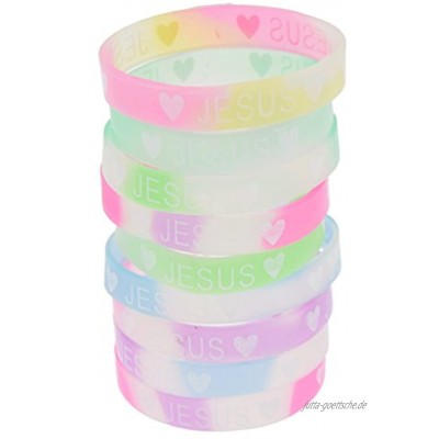 Kesheng Jesus Love Silikon-Gummi-Armbänder 1 Stück zufällige Farbe
