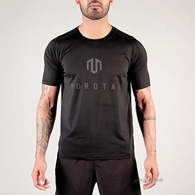 MOROTAI Performance Basic Trainingsshirt Herren Kurzarm Shirt für Gym Und Outddor Fitnessshirt Funktionsshirt Mesheinsatz