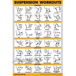 QuickFit 2 Stück – Suspension-Workouts und Hantelübungsposter Set – Set mit 2 Fitness-Tabellen.