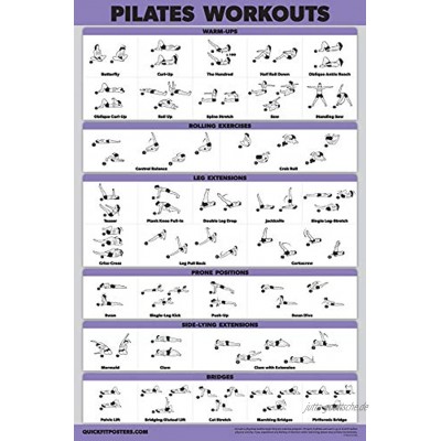 QuickFit Pilates Workout Poster Pilates Matte Work Exercises