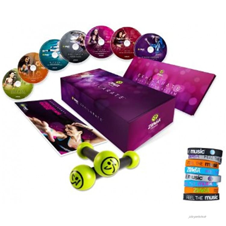 Zumba Fitness® Exhilarate Premium 7 DVDs inkl. 8 Armbänder