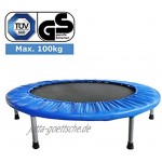 FASports Unisex – Erwachsene Fit Tiny Indoor Fitness Trampolin schwarz blau Ø 102 cm x 22 cm