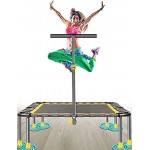 Fitness Trampolin Max. Laden Sie 220lbs Einfache Installation Klappbar Mini Trampoline für Kinder Indoor Zuhause Jumping