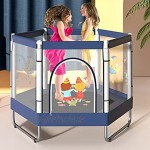 LKZL 50'' Trampolin Outdoor & Indoor Mini Kleinkindtrampolin mit Gehäuse Freizeit-Trampoline für Geburtstagsgeschenke für Jungen und Mädchen