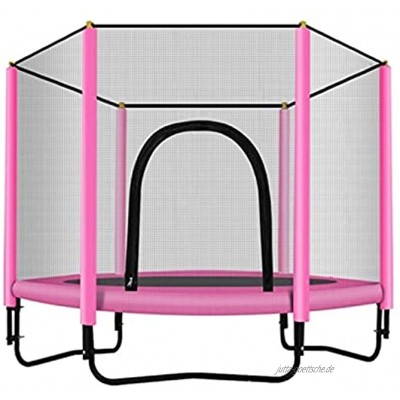 Lwieui Mini Trampolin 60-Zoll-Trampolin mit Innen- oder Outdoor-Trampolin für Kinder Trampoline Farbe : Pink Size : 125x150cm