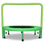 Mini-Trampolin für Kinder Tragbares Kindertrampolin mit verstellbarem Handlauf und sicher gepolsterter Abdeckung für Indoor-Outdoor-Jump-Sportarten