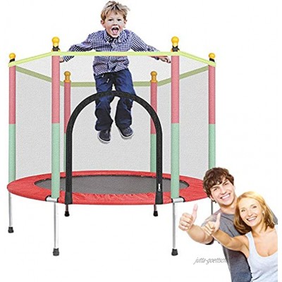 MZNTBW Trampolin 140 cm mit Netz Outdoor Minitrampolin Für Jumpsport Fitness Bis 200kg für Innen Garten Training für Aerobic Rebounds im Fitnessstudio für Kinder und Erwachsene