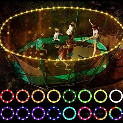 POHOVE LED-Trampolin-Lichter 16 Farben mit Fernbedienung 3,6 m Mini-Trampolin-Lichter für Strandspiel Spike-Spiel