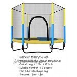 Trampoline Heavy-Duty-Trampolin Indoor Outdoor Erwachsene Kids 2 Personen-Sprungmatte mit Netz 200kg 440 Pfund 150cm 59 Zoll gartentrampolin