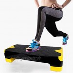QinWenYan Stepper-Board Sport Pedal Aerobic Stepper Workouts Fitness Pedal Start Pedal Fitness Startseite Yoga Ausrüstung Aerobic-Rhythmus Übungs-Stepper Farbe : Yellow Size : 68X28CM