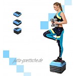 QWASZX Steppbrett für Aerobic Cardio Fitness Exercise Stepper mit 4 Risern Einstellbare High Step Aerobic Plattform