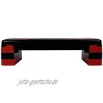 ScSPORTS Stepper Stepbench Aerobic-Fitness-Steppbrett schwarz rot 3-Fach höhenverstellbar 78 x 30 x 10 15 20 cm