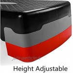 ZzheHou Aerobic Step Plattform Aerobic Step Aerobic Trainer Verstellbare Plattform Griffige Oberfläche Übung Step-Plattform mit 2 Riser Farbe : Black Size : 65X28CM