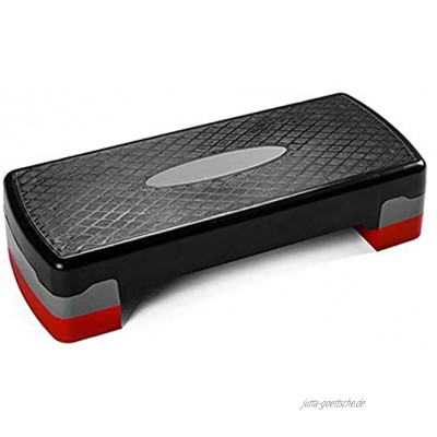 ZzheHou Aerobic Step Plattform Aerobic Step Aerobic Trainer Verstellbare Plattform Griffige Oberfläche Übung Step-Plattform mit 2 Riser Farbe : Black Size : 65X28CM