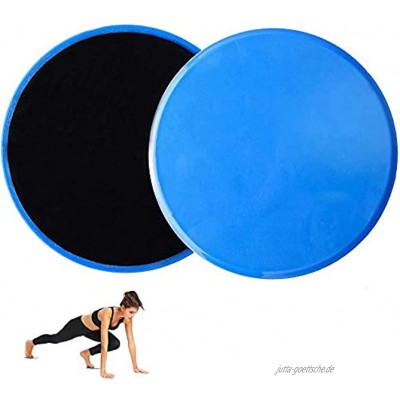 LWZko 2 Stücke Discs Core Slider Core Sliders Gleitscheiben Doppelseitige Gleitscheiben Fitness Gliding Discs Plastik Übungsschieber Fitness Discs für Heimtraining Bauchmuskeltraining Blau