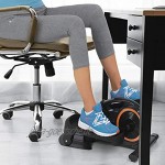 MAXXMEE Ellipsentrainer | Für das Bauch-Beine-Po-Training im Sitzen | Fettverbrennung und erhöhter Kalorienverbrauch beim Trainiern | Platzsparendes Design für Jede Zimmergröße [schwarz]