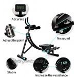 Panda Eye Ab Machine Core Abdominal Workout Coaster Height Adjustable Strength Training Cruncher Full Body Exercise Equipment with Digital Monitor Foldable Abs Fitness Trainers for Home Gym Office