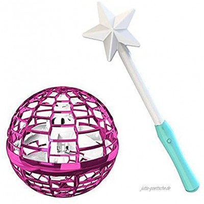 LFTS Magischer Fliegender Spielzeugball für Kinder,LED Adults Outdoor Indoor Drohnen Spielzeug Mini Drohne Magischer handgesteuerter Ball Jungen Mädchen,Barbie Powder