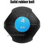 Medizinball 5kg Medizinball Doppelte Griffe Vollkautschukkugel Unisex-Kraft-Trainingsgewicht-Ball