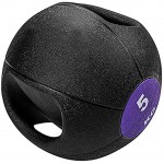 Medizinball 5kg Medizinball Doppelte Griffe Vollkautschukkugel Unisex-Kraft-Trainingsgewicht-Ball