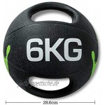 Medizinball Indoor-Fitness-Medizinball Doppelgriff-Medizinball Trainingsgeräte Für Taille Und Bauch Unisex 6 Kg