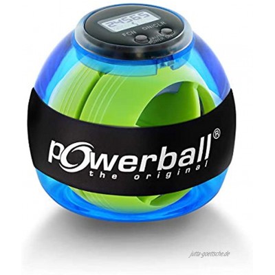 Powerball Basic Counter gyroskopischer Handtrainer inkl. Drehzahlmesser transparent-blau das Original von Kernpower