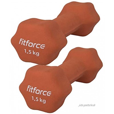 ARCORE Fitforce Paar Neopren Training Fitness Hanteln 0,5kg 1kg 1,5kg 2kg 3kg 4kg rutschfest Hantelset Workout Gewichte für Damen Männer Kinder Krafttraining Gymnastik
