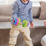 POHOVE Verstellbares Hantel-Spielzeug Kinder-Hantelbank mit Hantelscheibe Kinder-Handgewichte Hanteln Kinderhantel Fitness-Übung zum Befüllen mit Sand oder Wasser