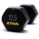 ZIVA Performance Hex Dumbbell 12.5 kg Hantel schwarz gelb Einheitsgröße