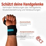 ActiveVikings® Handgelenk Bandagen Ideale Handgelenkbandagen für Fitness Crossfit Bodybuilding und Kraftsport Für Frauen und Männer Schwarz Blau