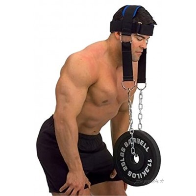 CIIXI Kopfgeschirr Körper Strengh Übung Bügel Mit Kette Justierbares Ansatz Power Training Gürtel Gym Fitness Gewichtheben Ausrüstung Strong