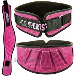 C.P. Sports Profi-Ultraleichtgürtel Farbe: Schwarz & Pink Damen Herren Trainingsgürtel Fitness Gewichthebergürtel Bodybuilding Krafttraining